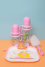 Baby Feeding Set Pack Of 5 Pink
