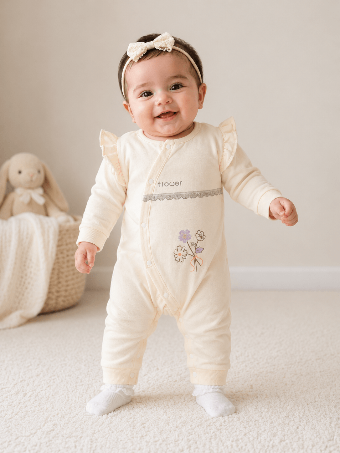 Little Blossom Floral Romper Outfit