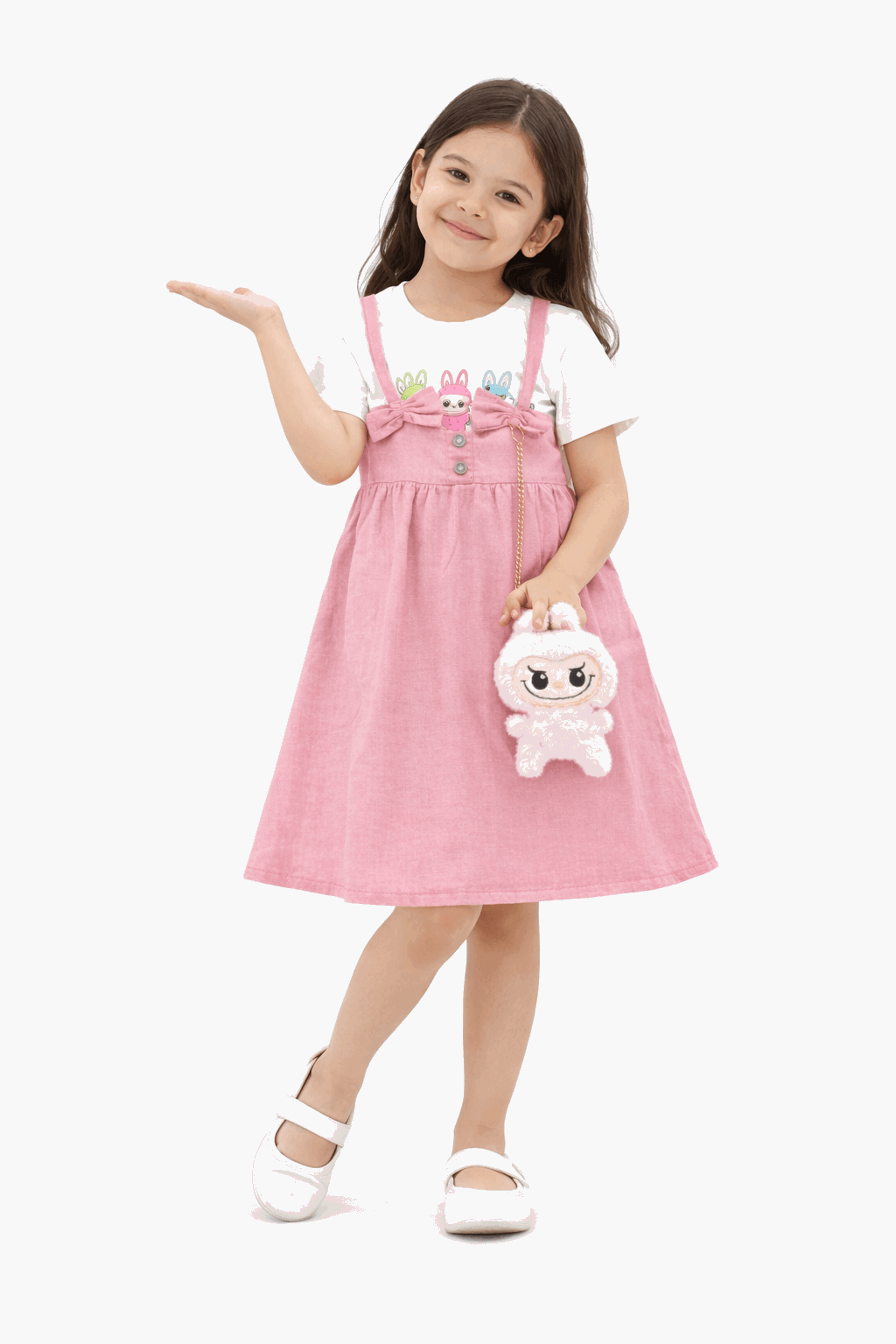 Pink Labubu Blossom Dress Main image