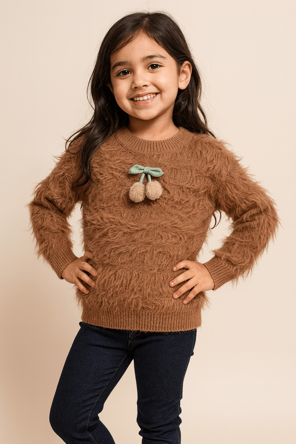 Girl Sweater Brown KDC 039
