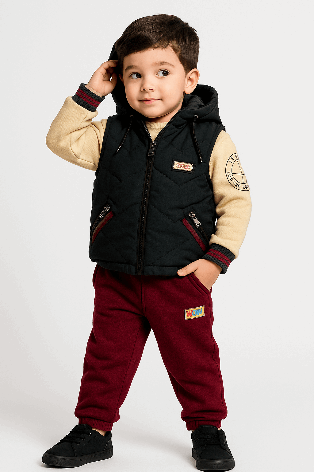 3 Pcs Boy Puffer Jacket Set KDC 025