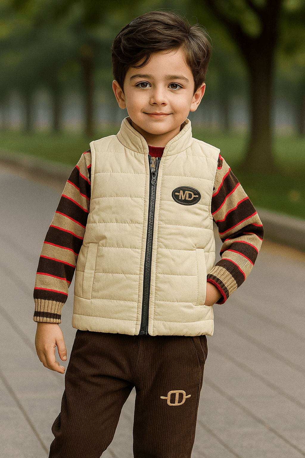 3 Pcs Boy Puffer Jacket Set KDC 024