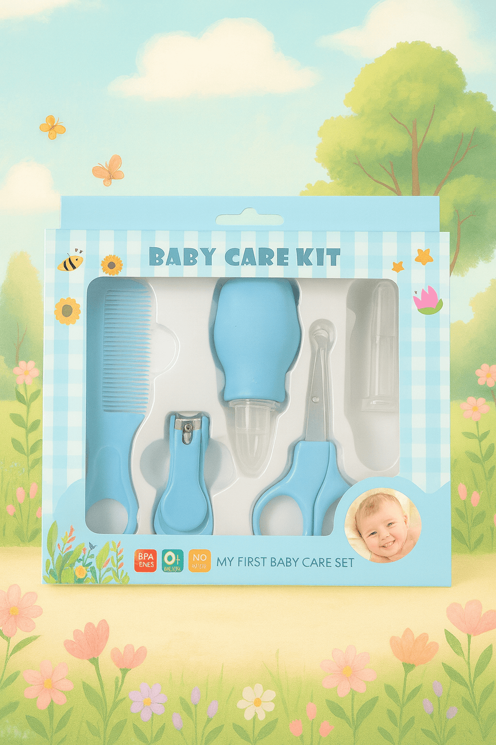5 Pcs Baby Care Kit Blue