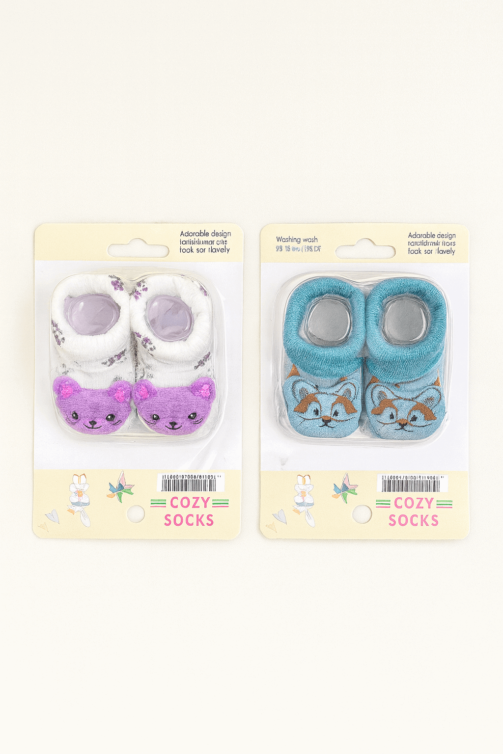 Tiny Treads Delight Baby Anti-Slip Socks  Pack of 2 KDS 038