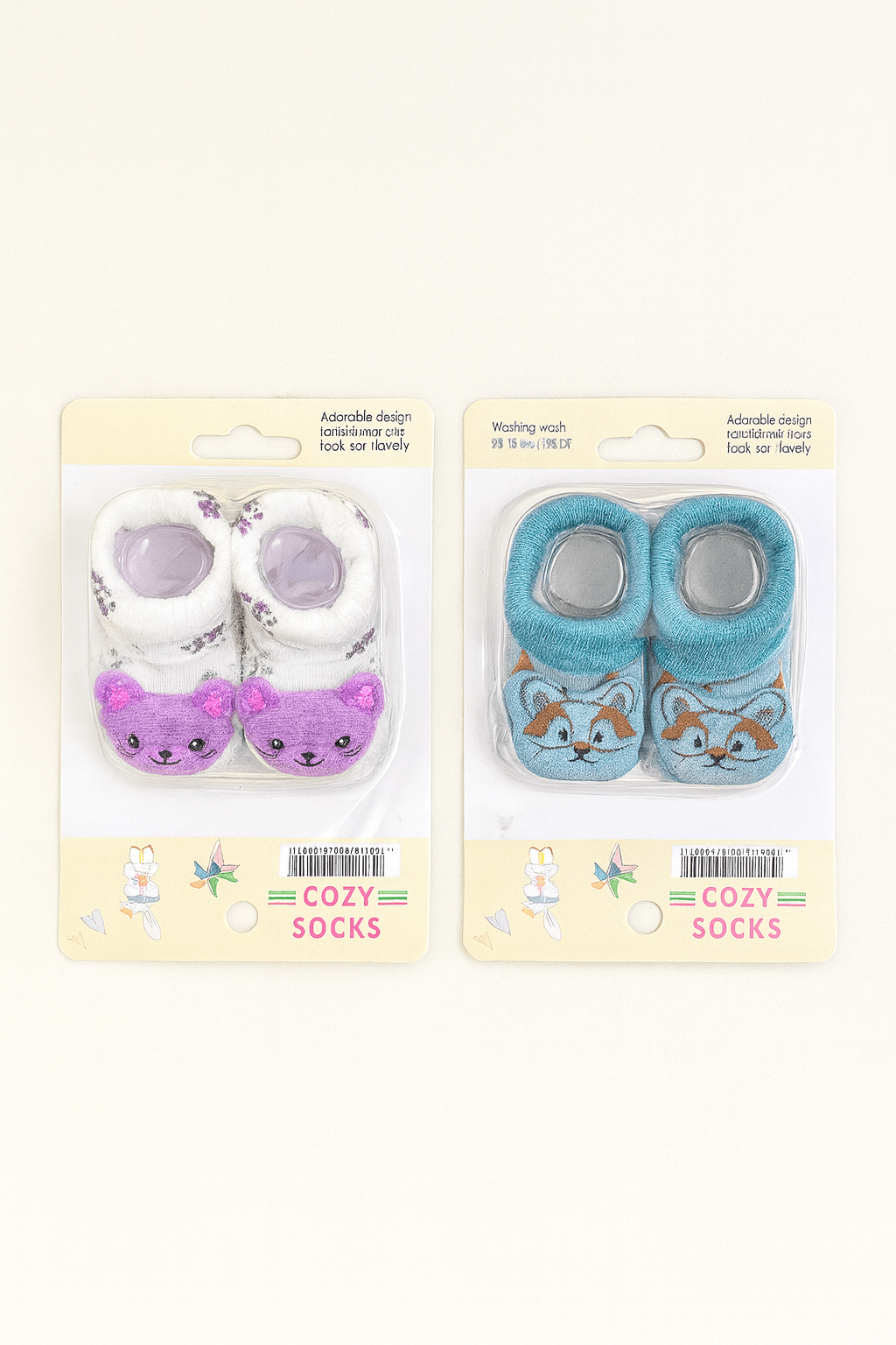 Tiny Treads Delight Baby Anti-Slip Socks  Pack of 2 KDS 038
