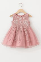 Girl Embroidered Pink Frock KDS 40