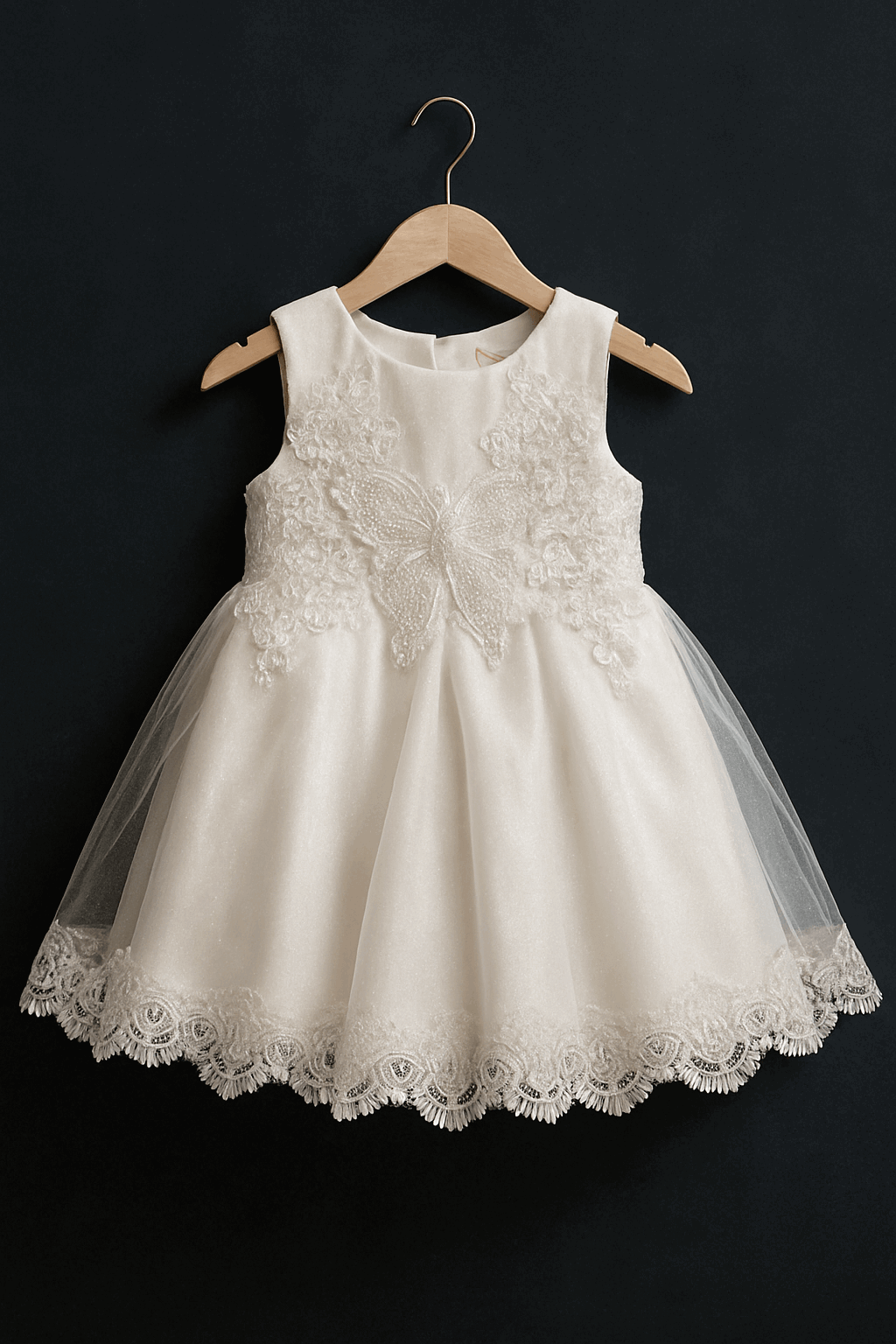 Girl Embroidered White Frock KDS 45