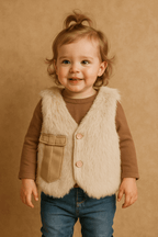 Sleeve Less Fur Jacket KDS 028