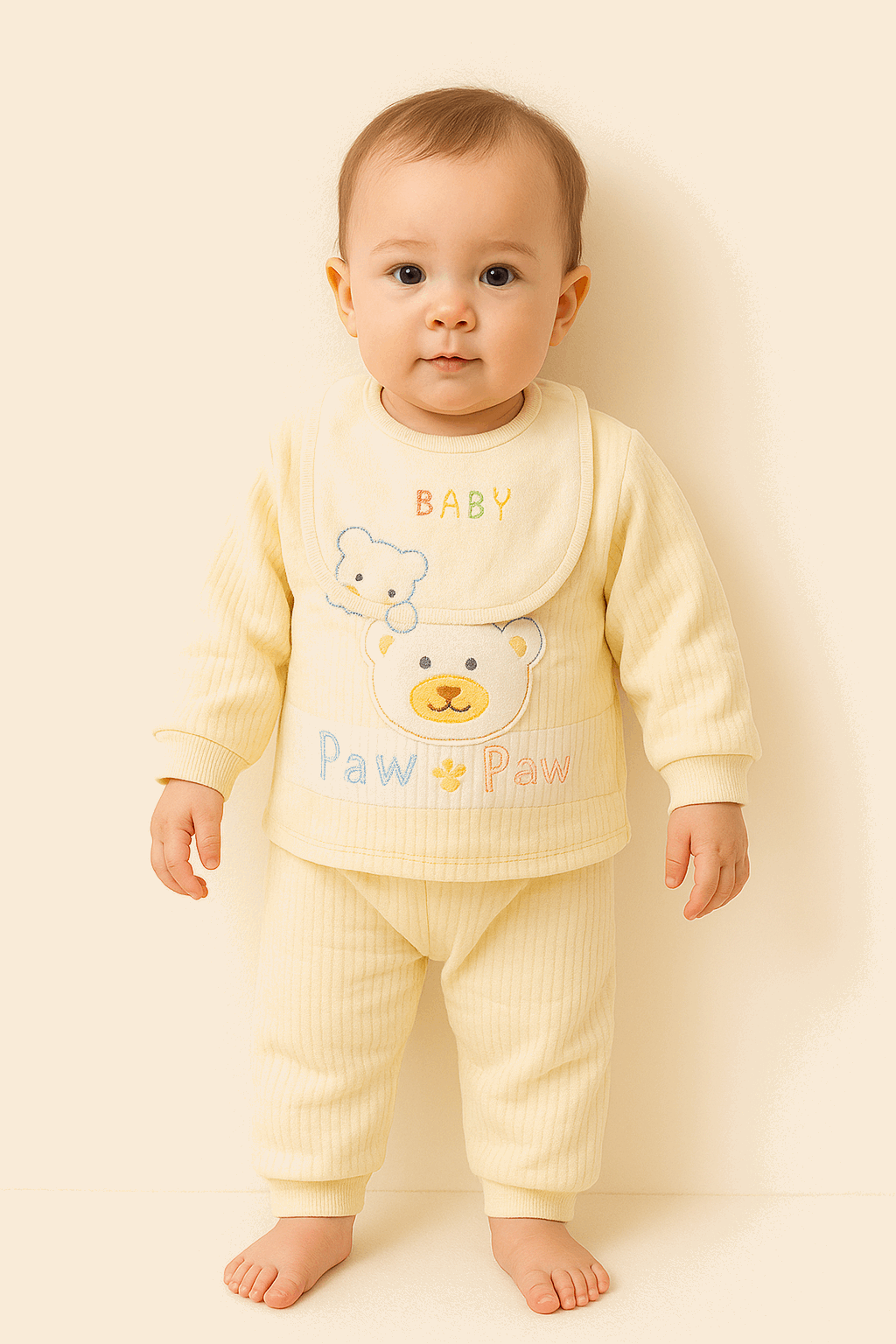 Winter Little Joy Outfit  Light Yellow KDC 021