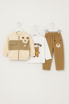 Boy Winter 3 Pcs Shirt Pajama KDC 040