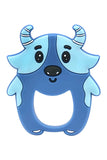 Kritiu Baby Teether Combo - Fruit Shape Teether and Classic Teether Set - BPA-Free, Safe, and Soothing - Ideal for Teething Babies Blue