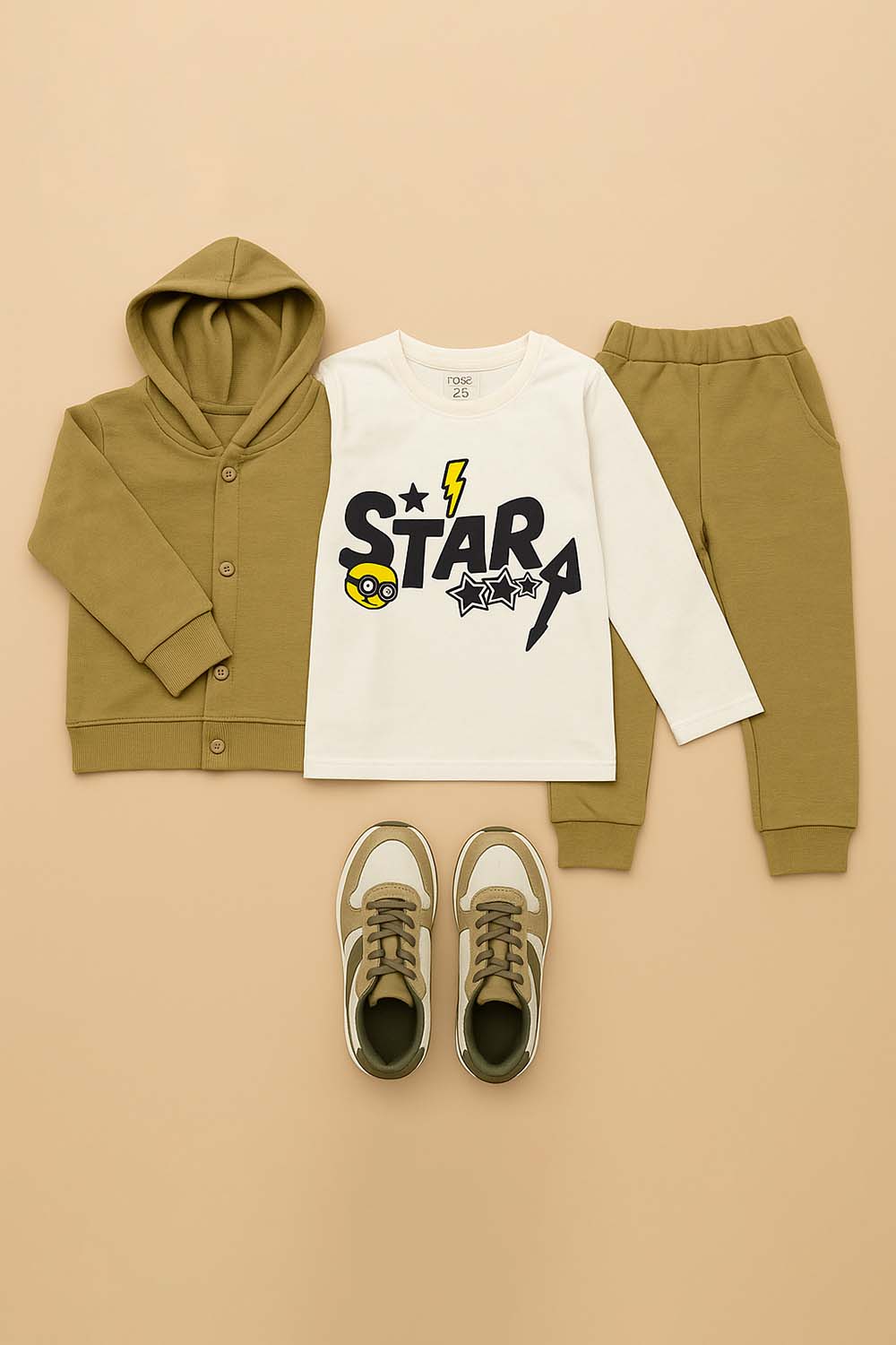 3 Pcs Little Explorer Hoodie Set