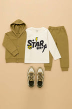3 Pcs Little Explorer Hoodie Set