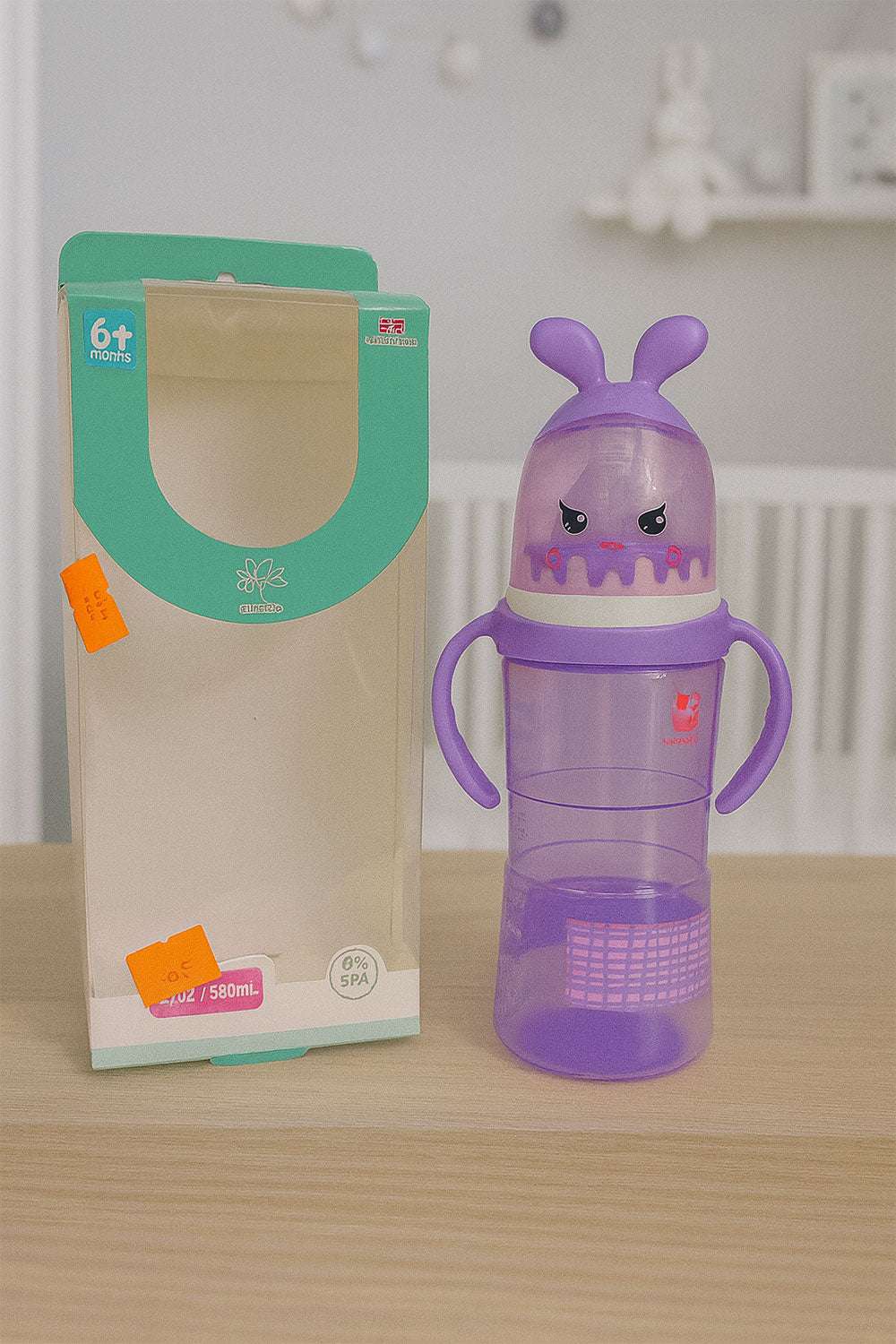 Natural Anti-Colic Feeding Bottle Pinkish Purple