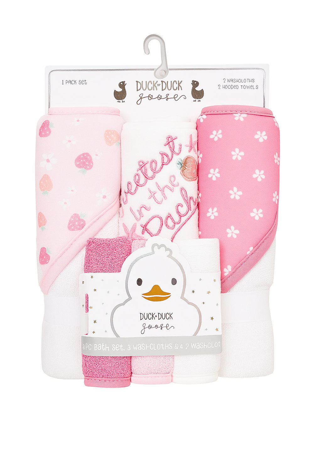 Pink Duckling Delight Towel Set