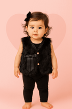 Sleeve Less Fur Jacket KDS 027