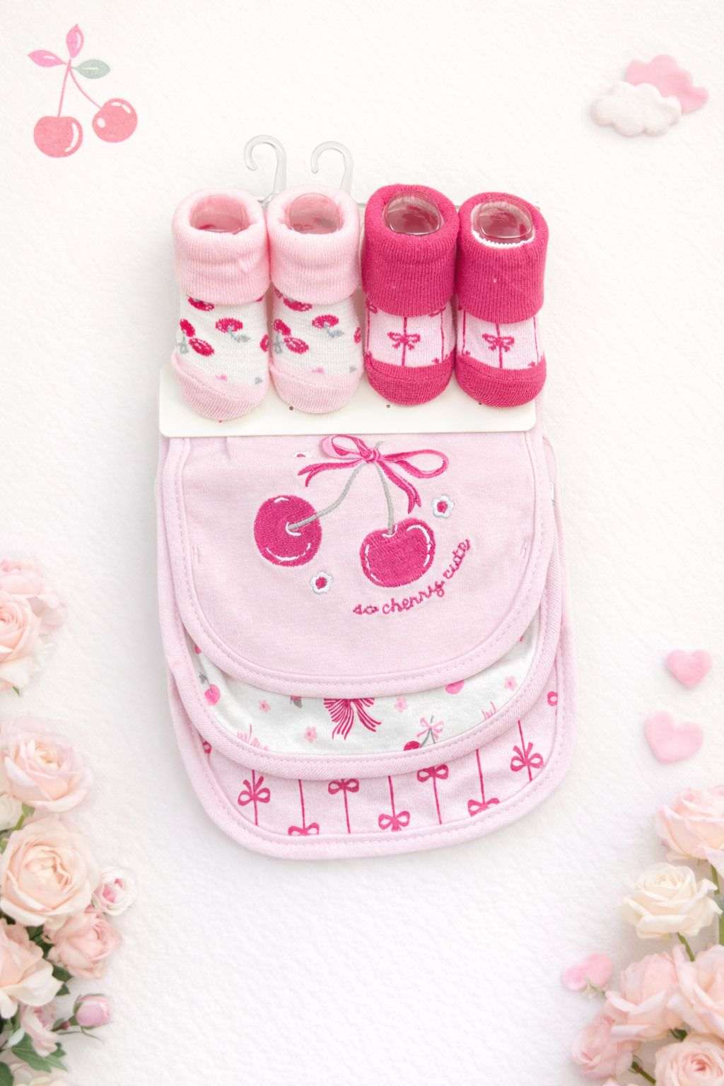 Baby Bibs and Socks Set Pack OF 5 KDS 055