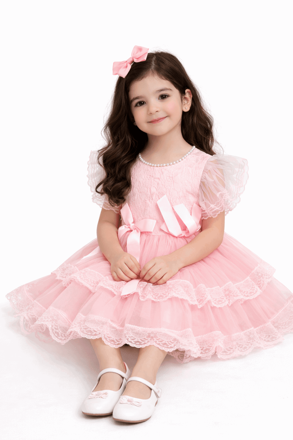 Angel Lace Layered Frock - Kiddiesco