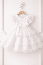 Angel Lace Layered Frock - Kiddiesco
