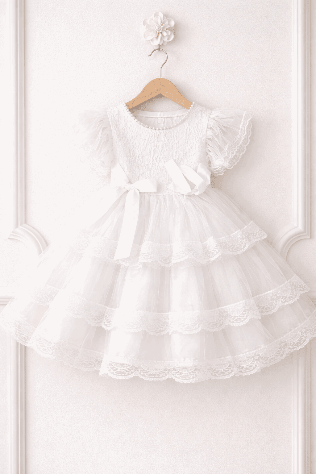 Angel Lace Layered Frock - Kiddiesco