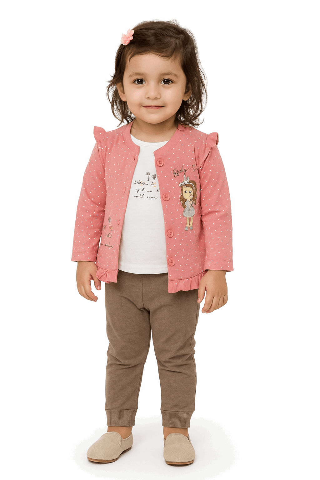 Baby 3 Fancy Shirt & Pajama Set 046 - Kiddiesco