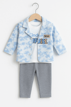 Baby 3 Pcs Upper Shirt & Pajama Set KDC 063 - Kiddiesco
