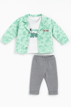 Baby 3 Pcs Upper Shirt & Pajama Set KDC 064 - Kiddiesco