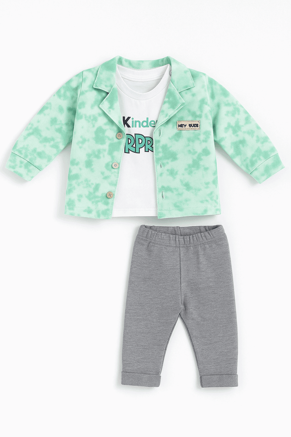 Baby 3 Pcs Upper Shirt & Pajama Set KDC 064 - Kiddiesco