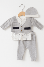 Baby 3Pcs Shirt & Pajama Set KDC 066 - Kiddiesco