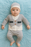 Baby 3Pcs Shirt & Pajama Set KDC 066 - Kiddiesco