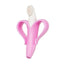 Baby Bendable Banana Teether Brush Pink - Kiddiesco