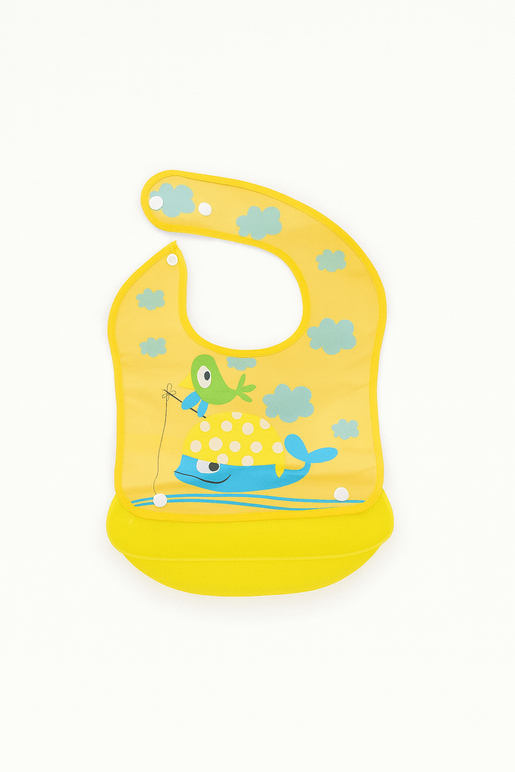 Baby Bib With Detachable Silicon Pocket KDS 021 - Kiddiesco Main image