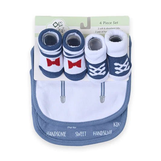 Baby Bibs and Socks Set Pack OF 4 KDS 054 - Kiddiesco