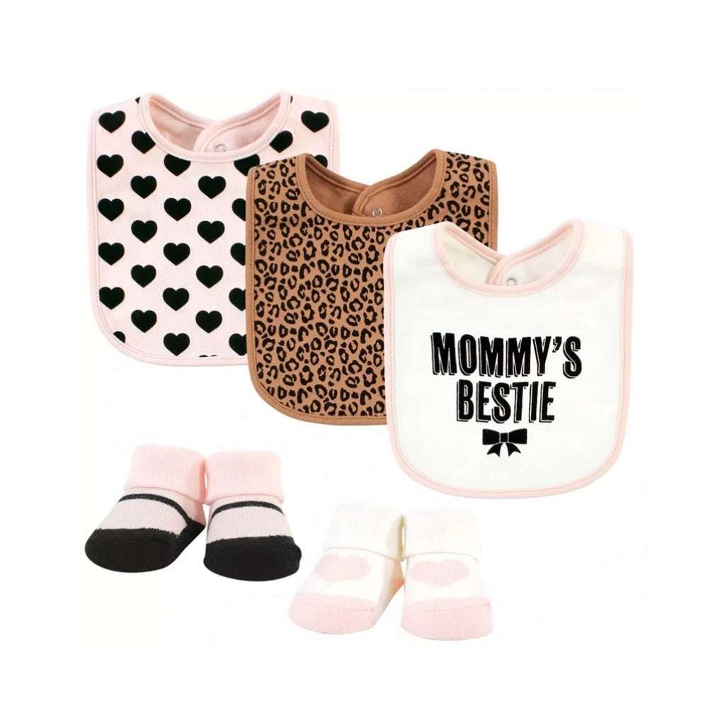 Baby Bibs and Socks Set Pack OF 5 KDS 053 - Kiddiesco