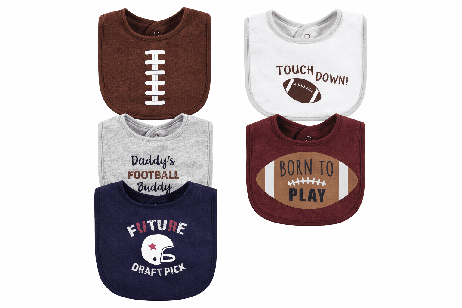 Baby Bibs Pack OF 5 - Kiddiesco Main image