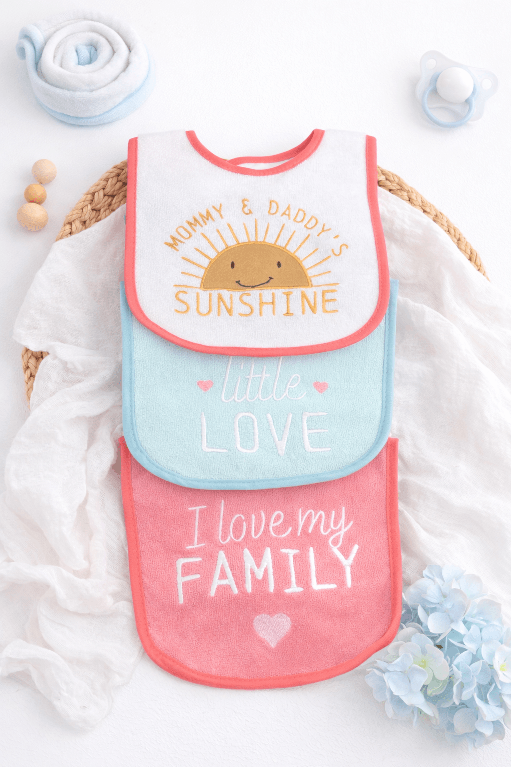 Baby Bibs Water Proof Pack OF 3 - Kiddiesco Main image