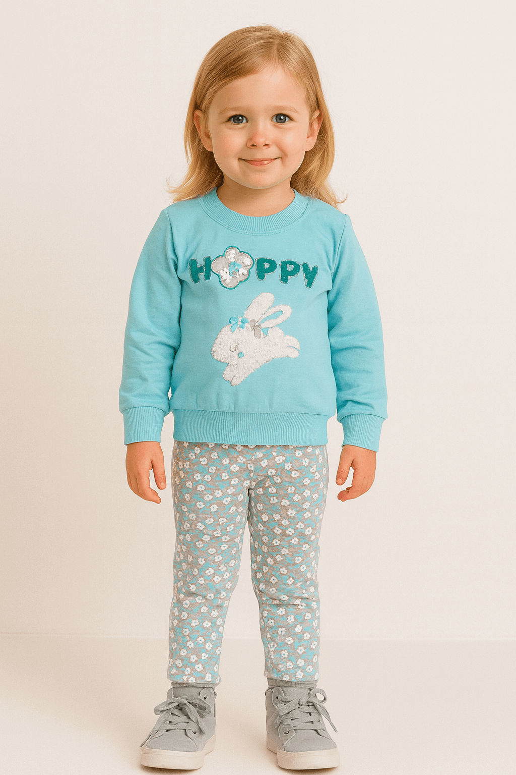 Baby Embroidered Shirt & Pajama Set KDC 048 - Kiddiesco Main image