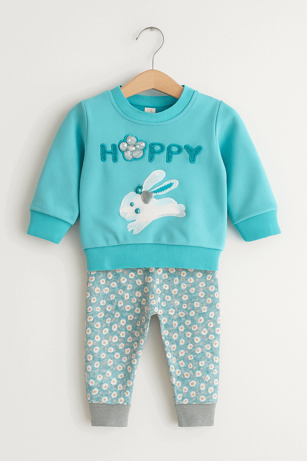 Baby Embroidered Shirt & Pajama Set KDC 048 - Kiddiesco