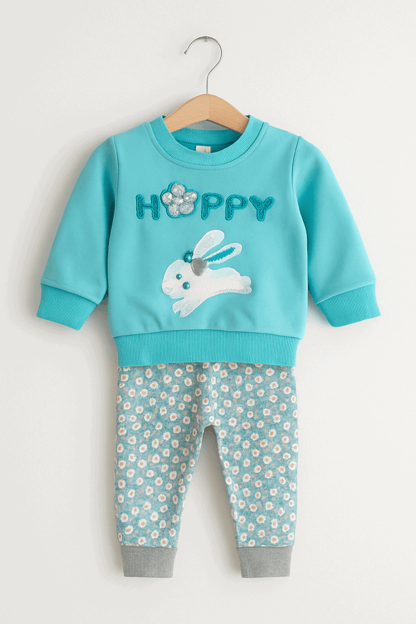 Baby Embroidered Shirt & Pajama Set KDC 048 - Kiddiesco