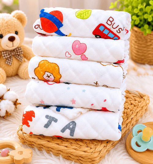 Baby face towels Pack of 5 - Kiddiesco