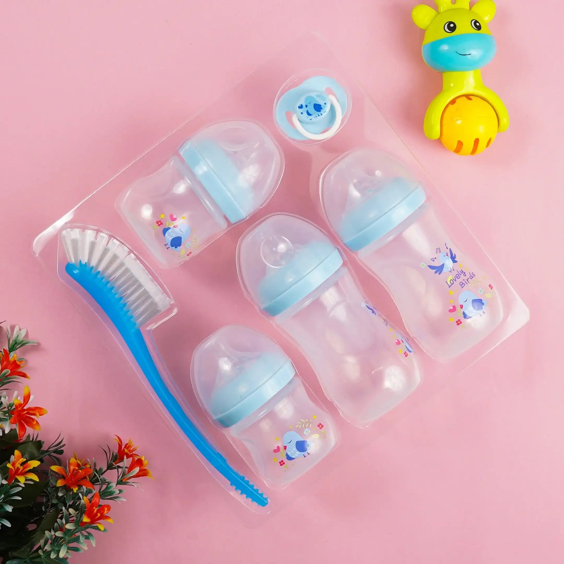 Baby Feeding Starter Gift Set Pack Of 6 Pink KDC 023 - Kiddiesco