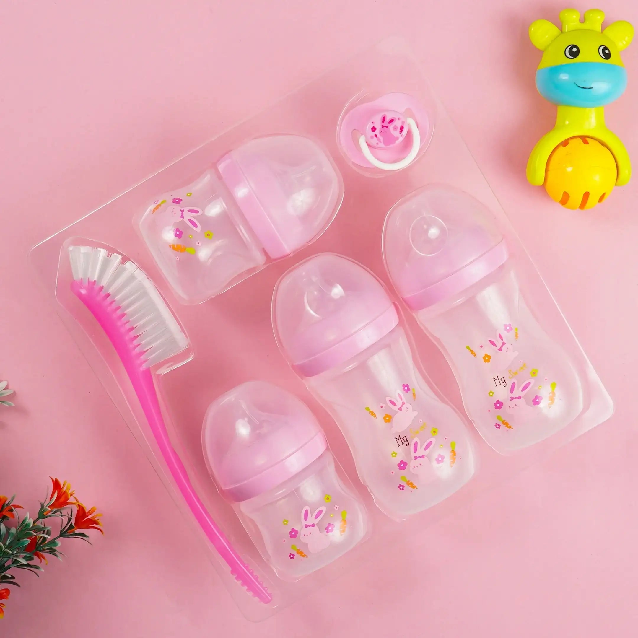 Baby Feeding Starter Gift Set Pack Of 6 Pink KDC 024 Secondary image