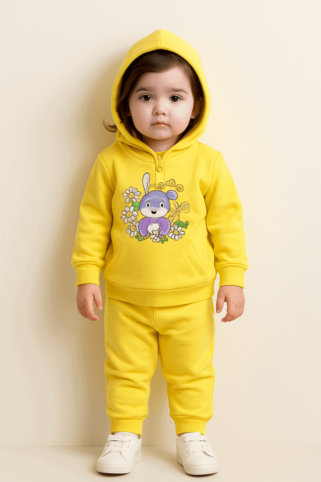 baby Girl Winter Hoodie Pajama KDC 016 - Kiddiesco Main image