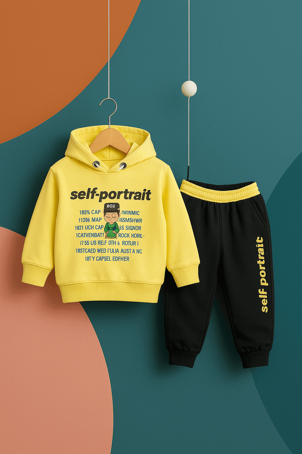 Baby Hoodies Shirt & Pajama Set 047 - Kiddiesco Main image