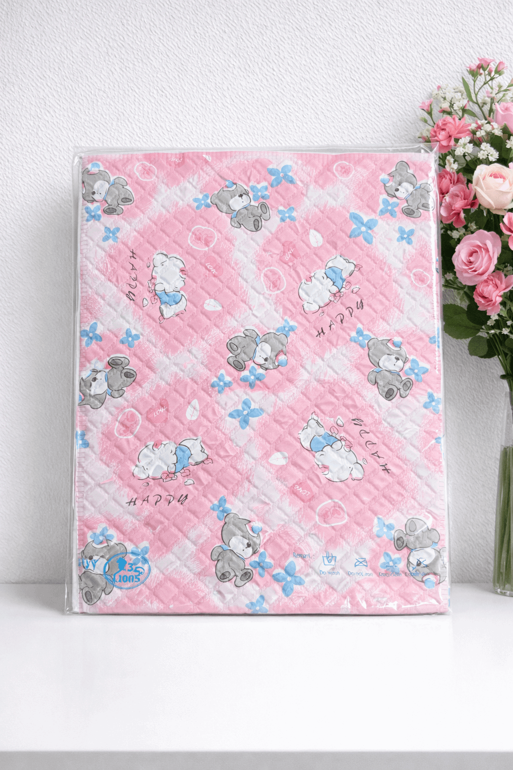 Baby Plastic Changing Sheet Pink - Kiddiesco