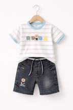 Baby summer striped Outfit - Kiddiesco