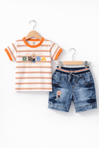 Baby summer striped Outfit - Kiddiesco