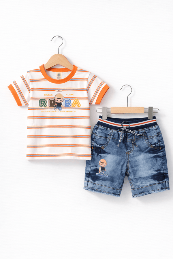 Baby summer striped Outfit - Kiddiesco