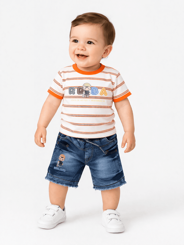 Baby summer striped Outfit - Kiddiesco