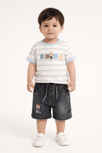 Baby summer striped Outfit - Kiddiesco